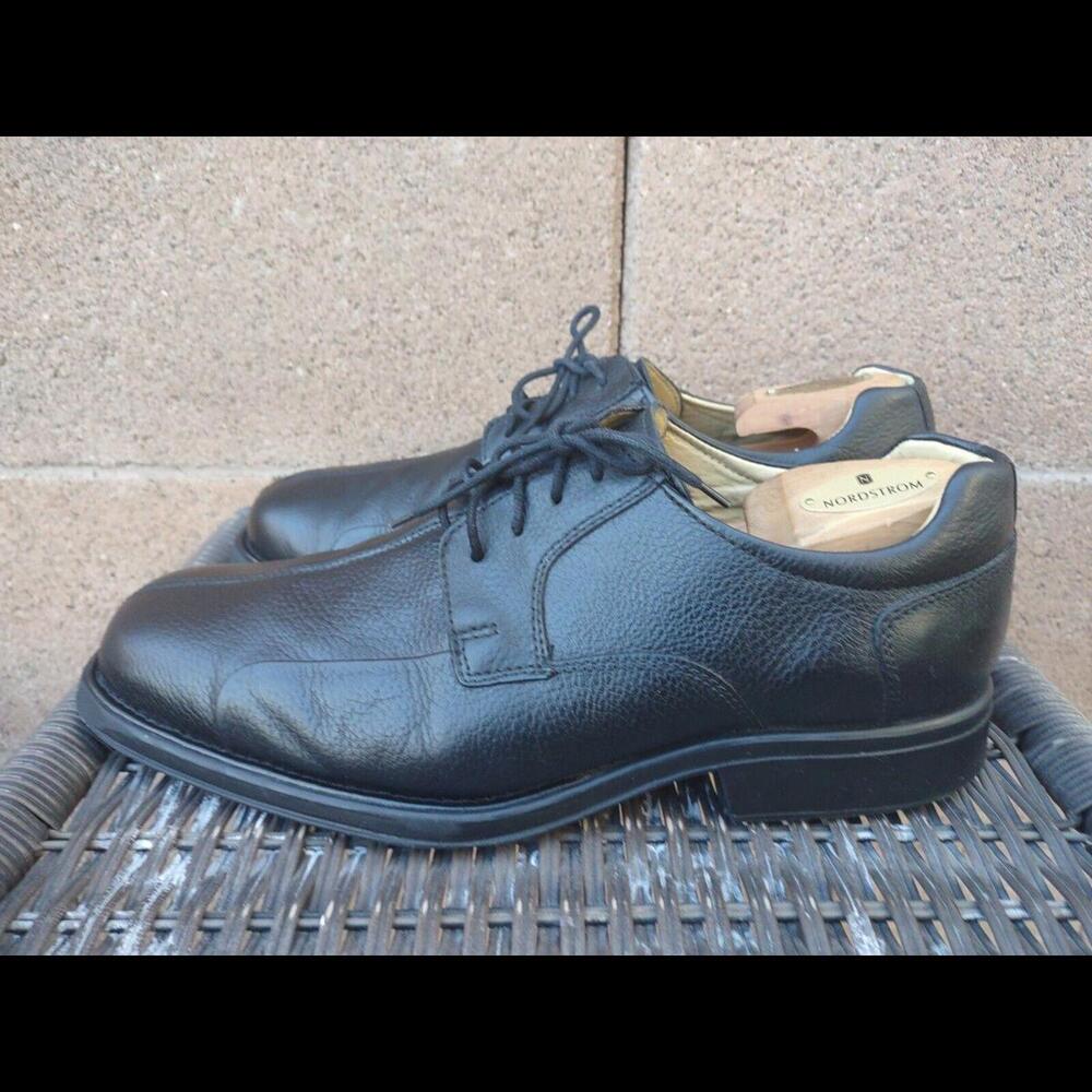 Belvedere Bay Bridge Men’s Black Leather Oxford Shoes Size 12 EEE Wide - Brazil - Picture 4 of 9